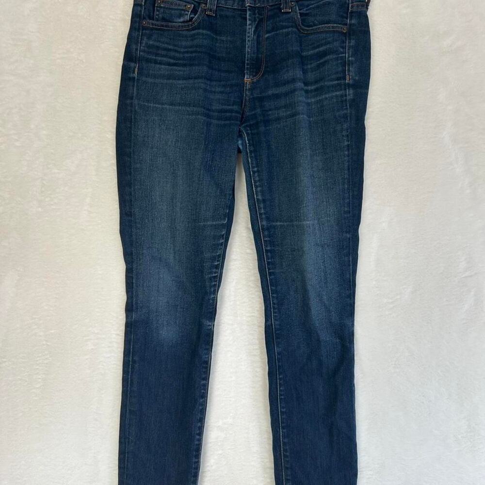 J.Crew Midrise Toothpick Jeans Womens 28 Regular‎ Dark Wash Skinny Denim Indigo